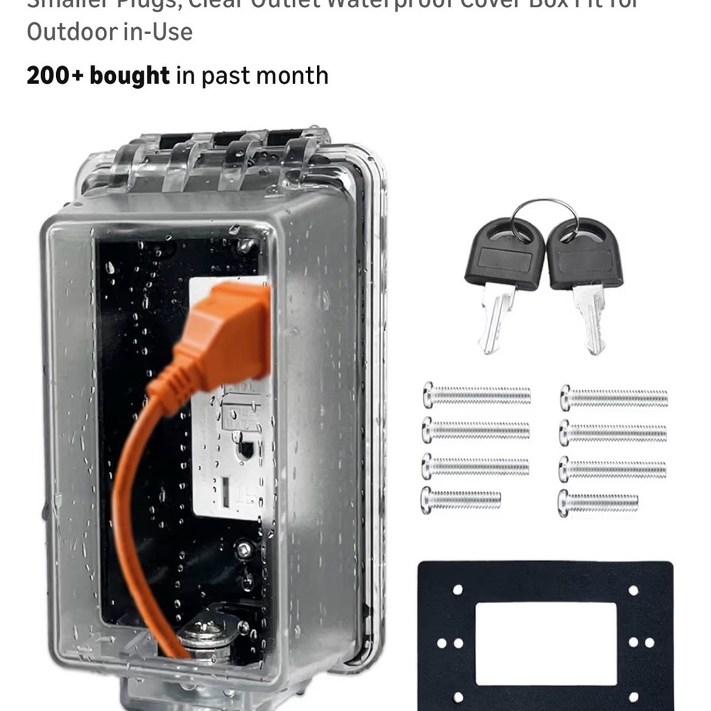 Waterproof Outdoor Outlet Cover with Keys